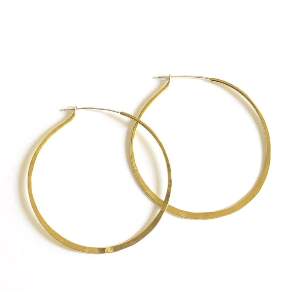 Marisa Mason Classic Hammered Hoop Earrings